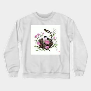 Birds splendor - drawn and colorful Crewneck Sweatshirt